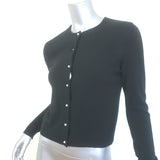 Ralph Lauren Black Label Cashmere Pearl Button Cardigan Black Size Medium