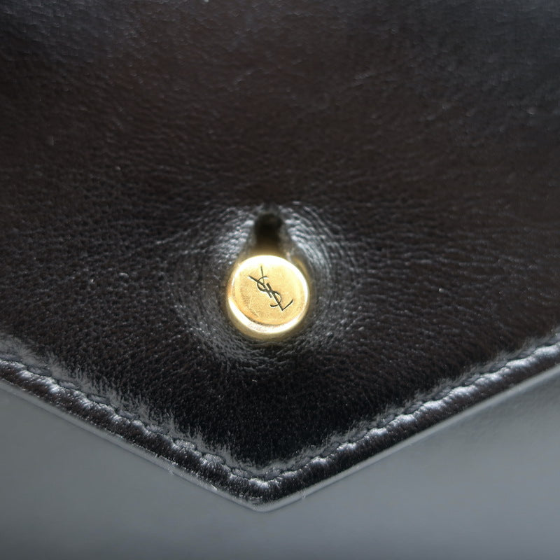 Saint Laurent Mini Envelope Tassel Crossbody Black Leather Belt Bag