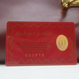 Vintage Cartier Top Handle Flap Bag Burgundy Leather