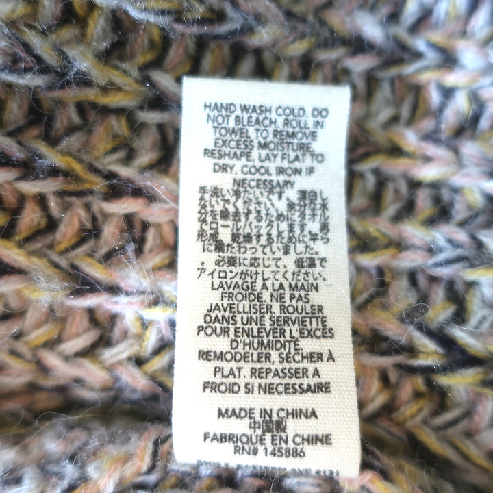 THE GREAT Marled Crew Sweater Beige Chunky Alpaca Knit Size 1 Oversize Pullover