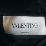 Valentino Layered-Back Sleeveless Shift Dress Black Wool-Silk Size 4