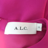 A.L.C. Mini Dress Jane Shocking Pink Crepe Size 0