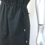 G. Label by goop Kaci Drawstring Midi Dress Black Cotton Poplin Size 4