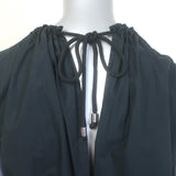 G. Label by goop Kaci Drawstring Midi Dress Black Cotton Poplin Size 4