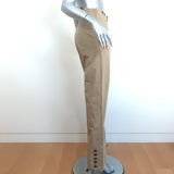 Christian Dior High Waisted Khaki Pants Beige Cotton Size US 6