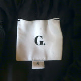 G. Label by goop Kaci Drawstring Midi Dress Black Cotton Poplin Size 4