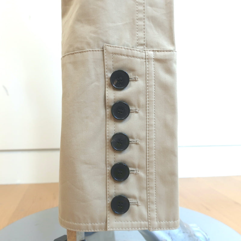 Christian Dior High Waisted Khaki Pants Beige Cotton Size US 6