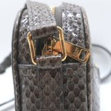 Celine Crecy Snakeskin Camera Bag Dark Taupe Small Crossbody