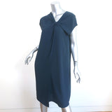 Maison Margiela Asymmetric Knotted Dress Navy Polyester Size 44