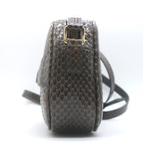 Celine Crecy Snakeskin Camera Bag Dark Taupe Small Crossbody