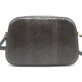 Celine Crecy Snakeskin Camera Bag Dark Taupe Small Crossbody