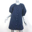 STAUD Mini Vincent Dress Navy Stretch Cotton Size Small NEW