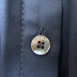 STAUD Mini Vincent Dress Navy Stretch Cotton Size Small NEW