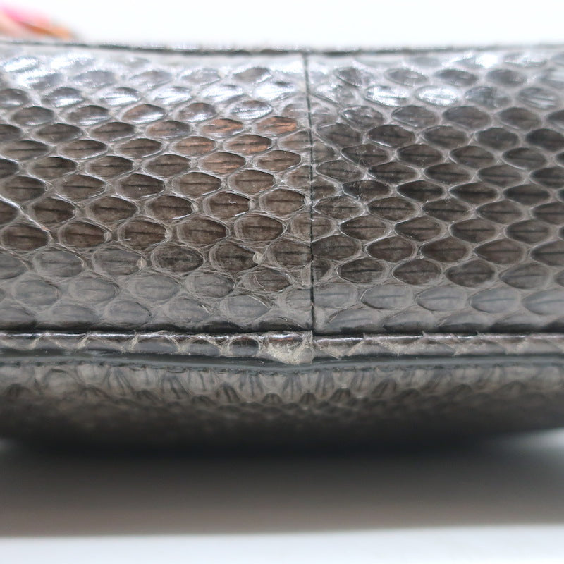 Celine Crecy Snakeskin Camera Bag Dark Taupe Small Crossbody