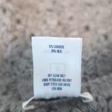 Oscar de la Renta Crochet Cable Knit Top Gray Cashmere-Silk Size Medium