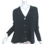 AYR Cardigan Black Extra Fine Merino Wool Size Small V-Neck Sweater