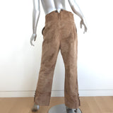 Christian Dior High Waisted Suede Pants Beige Size US 8