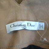 Christian Dior High Waisted Suede Pants Beige Size US 8