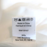 Milly Lumi Short Sleeve Mini Dress White Pleated Crepe Size 10