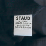 STAUD Mini Vincent Dress Navy Stretch Cotton Size Small NEW