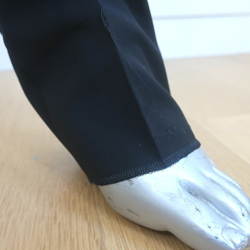 Dior Tuxedo Pants Black Wool-Mohair Size 46R Straight Leg Trousers