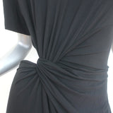 A.L.C. Bridget Twisted Cut-Out Midi Dress Black Stretch Jersey Size Medium