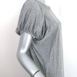 THE GREAT Puff Sleeve T-Shirt Maxi Dress Heather Gray Jersey Size 1