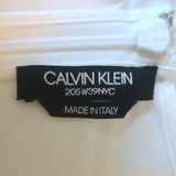 Calvin Klein 205W39NYC Balloon Sleeve Blouse White Cotton Poplin Size 8