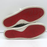 Christian Louboutin Vieira Spike Sneakers Gold Metallic Leopard Print Size 37.5