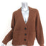 A.L.C. Cardigan Cleveland Brown Ribbed Alpaca Knit Size Small V-Neck Sweater