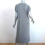 THE GREAT Puff Sleeve T-Shirt Maxi Dress Heather Gray Jersey Size 1