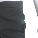 Dior Tuxedo Pants Black Wool-Mohair Size 46R Straight Leg Trousers