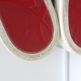 Christian Louboutin Vieira Spike Sneakers Gold Metallic Leopard Print Size 37.5