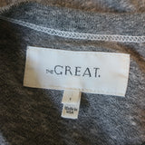 THE GREAT Puff Sleeve T-Shirt Maxi Dress Heather Gray Jersey Size 1