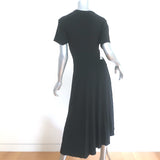A.L.C. Bridget Twisted Cut-Out Midi Dress Black Stretch Jersey Size Medium