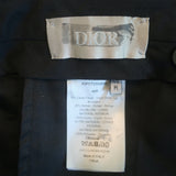 Dior Tuxedo Pants Black Wool-Mohair Size 46R Straight Leg Trousers
