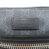 Gucci GG Supreme Small Web-Strap Messenger Bag Black Canvas & Leather