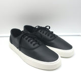 Saint Laurent Venice Low Top Sneakers Black Grained Leather Size 43.5 NEW