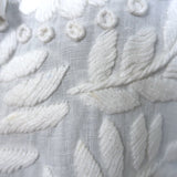 Nili Lotan Tassel-Tie Embroidered Peasant Blouse White Linen Size Extra Small