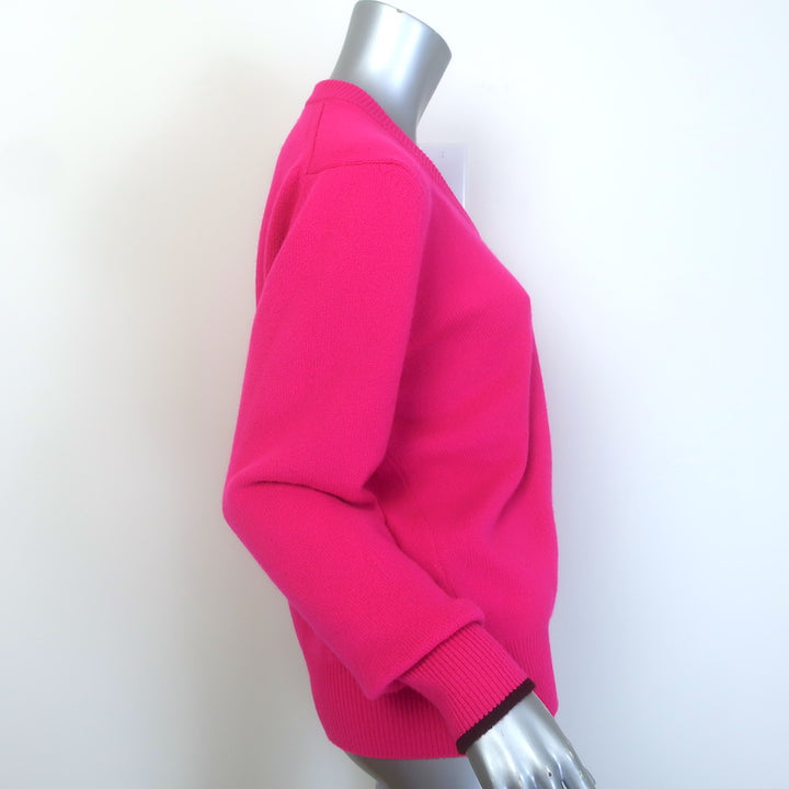 Victoria Beckham Oversized Stretch Cashmere Sweater Pink Size Extra Extra Small
