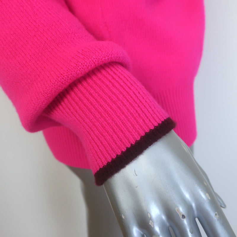 Victoria Beckham Oversized Stretch Cashmere Sweater Pink Size Extra Extra Small