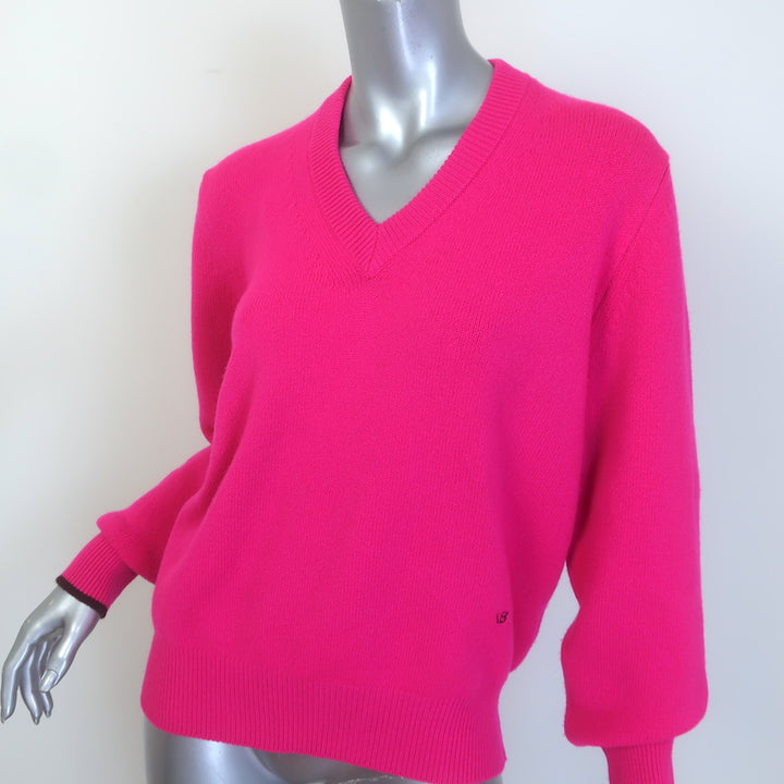 Victoria Beckham Oversized Stretch Cashmere Sweater Pink Size Extra Extra Small