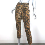 R13 Harem Jogger Pants Cheetah Print Crepe Size Extra Small