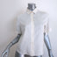 Christian Dior Striped Button-Up Shirt Cream Silk Size US 6 Short Sleeve Blouse