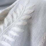 Nili Lotan Tassel-Tie Embroidered Peasant Blouse White Linen Size Extra Small