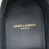 Saint Laurent Venice Low Top Sneakers Black Grained Leather Size 43.5 NEW