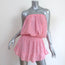 Ramy Brook Hilaria Strapless Cover-Up Mini Dress Pink Cotton Eyelet Size Medium