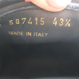 Saint Laurent Venice Low Top Sneakers Black Grained Leather Size 43.5 NEW