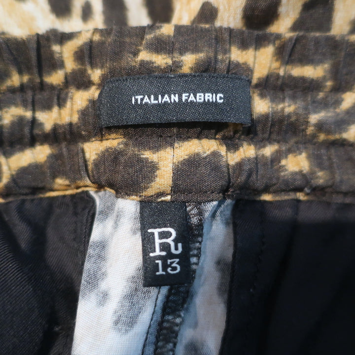R13 Harem Jogger Pants Cheetah Print Crepe Size Extra Small