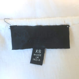 Nili Lotan Tassel-Tie Embroidered Peasant Blouse White Linen Size Extra Small